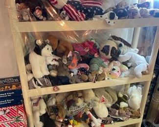 over 300 beanie babies from the 1990's ( including princess DI and the Turkey 
