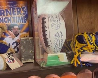 Signed Rams football 