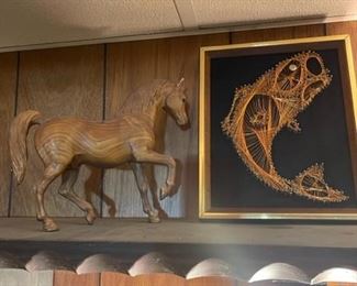 Hand-carved horses and mid-century art 