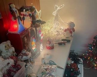 every lighted Christmas item you can think of 