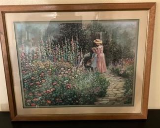 In the garden, beautifully framed print