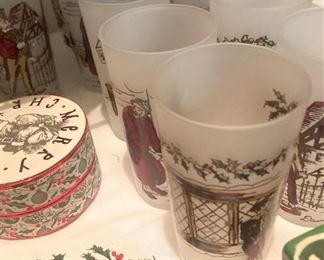 Frosted Christmas glasses