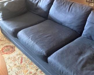 Navy blue sofa