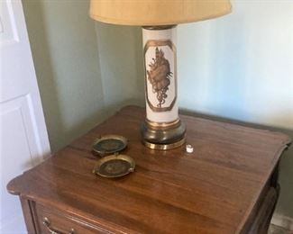One of several end tables and lamps