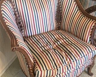 Coordinating custom upholstered chair
