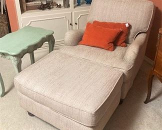 Club chair and ottoman