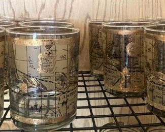 "World" bar glasses