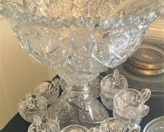 Lovely punch bowl and cups