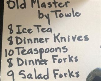 Sterling dinnerware - "Old Master" by Towle