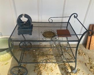 Patio serving cart
