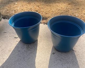  Large blue planters