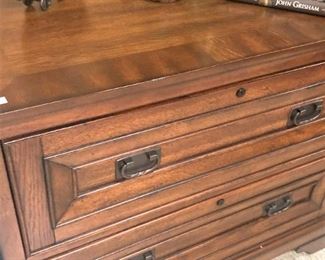 Coordinating lateral file cabinet