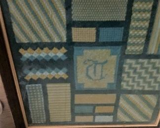 Needlepoint "T" tray