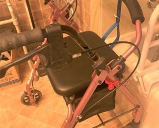 Walker with lower storage