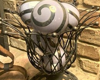 Decorative balls and container