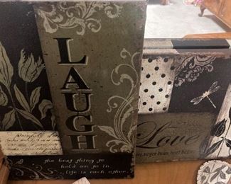 "Laugh" and "Love"