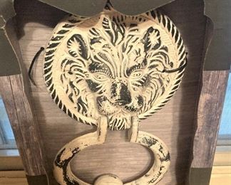 Lion head door knocker