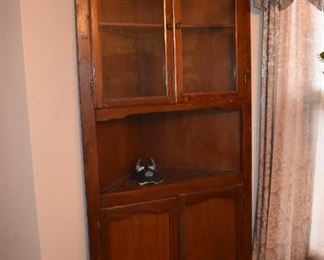 Antique Corner Cabinet, there are two of these lovely pieces