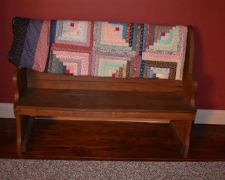 Lovely Quilt and Antique Bench