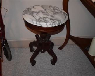 Lovely Marble topped Victorian Stool