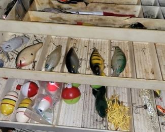 Some of the collectible Fishing Lures in this Estate
