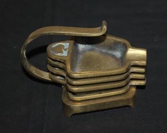 Vintage Brass Nesting Ashtrays
