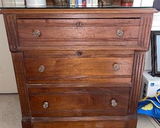 Antique walnut 3 drawer chest