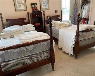 Antique twin beds
