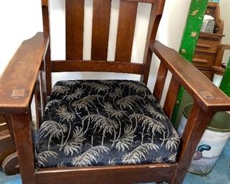 Mission style antique chair