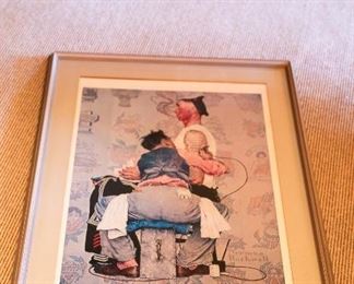 Tattoo Artist,  1944 Norman Rockwell Framed Art 