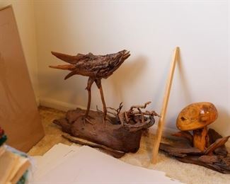 Driftwood and Teak Wood Sculptures