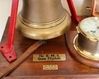 RMS Queen Elizabeth Brass Ship Bell