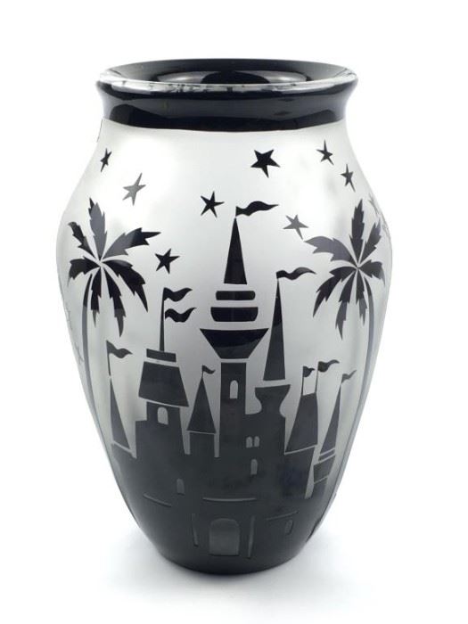 Disney Waterford Vase, Signed Duncan McClellan