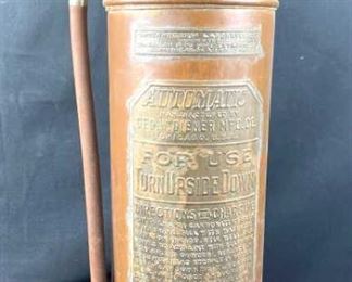 1920s Diener 2.5gal Copper Soda Fire Extinguisher