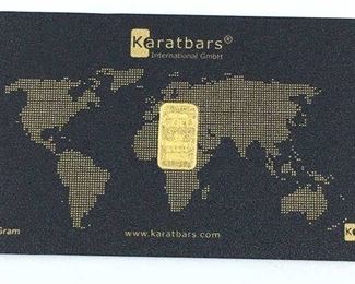 1g Fine Gold Bar, Karatbars Carded 999.9