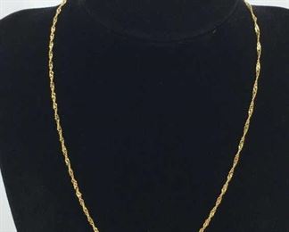 14K Yellow Gold 16" Twist Chain