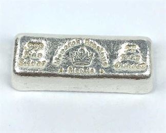 25 Troy Ounces Fine Silver Ingot, Monarch .999