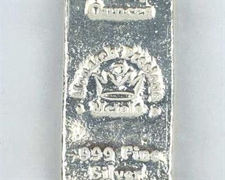 5 Troy Ounces Fine Silver Bar, Monarch .999