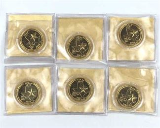 (6) 2004 Texas Gold Layered State Quarters