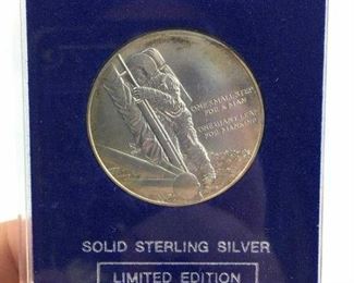 1969 1st Step on the Moon Sterling Silver Medal