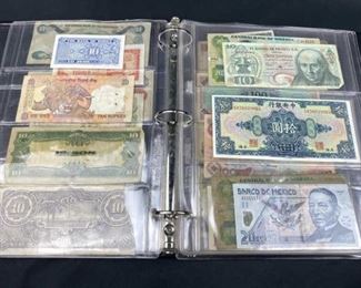 33 Pieces World Currency in Album, Nice Mix