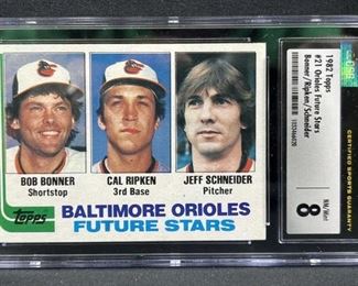 1982 Topps #21 Cal Ripken+ Stars CSG NM/MT 8