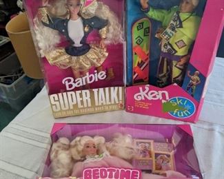LOT 138 Barbie Super Talk, Ken Ski Fun & Barbie Bedtime