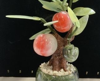 Natural Gemstone Asian Bonsai Fruit Tree
