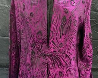 BO XI HWA FU Purple Jacquard Jacket
