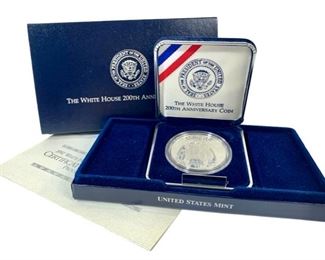 US Mint 1992 White House 200th Anniversary Commemorative Silver Dollar Proof