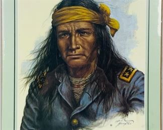 Bill Hampton Indigenous Native American Poster Print. Vintage 1976 Sidekick Print