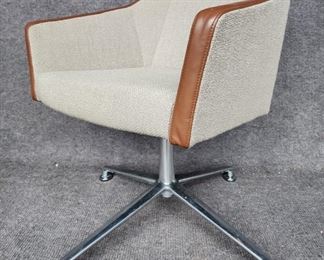 Casala Mid Century Modern Aluminum & Upholstery Swivel Chairs