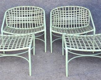 Vintage Brown Jordan Kantan Lounge Chair and Ottoman by Tadao Inouye Mid Century Modern Patio Garden