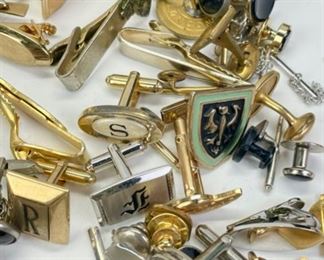 Huge Collection Of Vintage Swank, Krementz, Lavico, & Other Cuff Links, Buttons, & Tie Pins